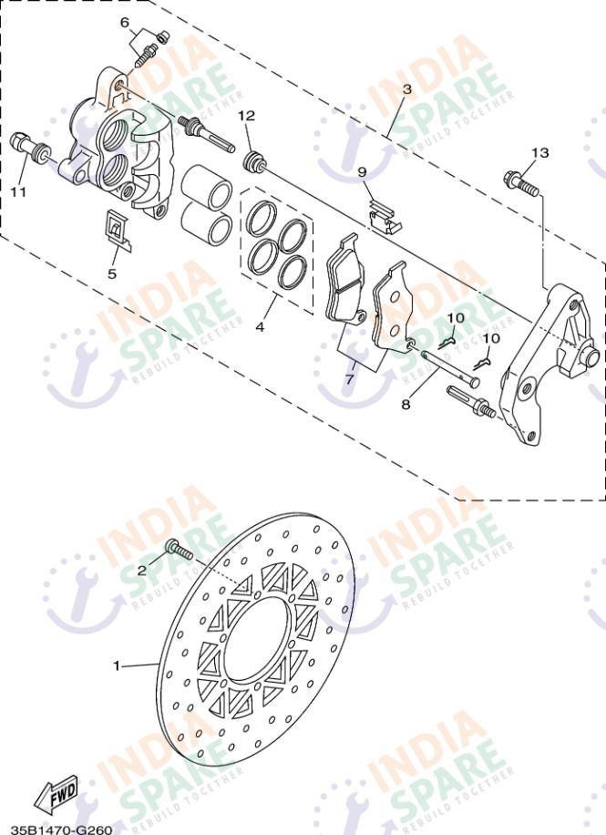 FRONT BRAKE CALIPER